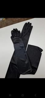 Zwarte Lange Handschoenen met Glimlaag, Kleding | Dames, Ophalen of Verzenden, Nieuw, Handschoenen