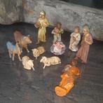 Eenvoudig kerstgroepje jaren 60/70 kerststal figuren, Ophalen of Verzenden, Gebruikt