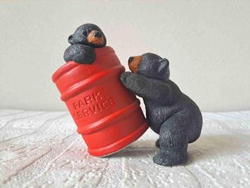 Beren Peek en Boo, Marty Sculpture 7910, kunsthars 12x7x12cm beschikbaar voor biedingen