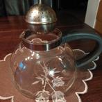 Glazen theepot met filter, Ophalen of Verzenden, Zo goed als nieuw