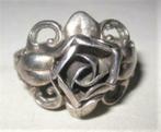 Theodor Klotz, Teka, 50's ring roos 925 zilver (6497-1424), Sieraden, Tassen en Uiterlijk, Ophalen, Zo goed als nieuw, 17 tot 18