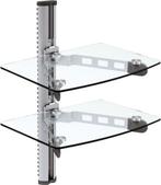 Muurbeugel met 2 Glazen Platen voor Audio/ Video Apparatuur, Verzenden, Zo goed als nieuw, Tv en Weergevers