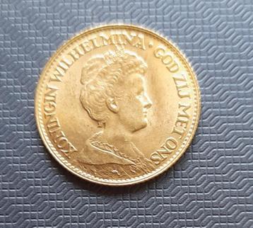 Gouden Wilhelmina  10 gulden 1917 beschikbaar voor biedingen
