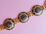 jwg Grote vintage 60s Damascene armband zwart goud verguld, Verzenden, Overige materialen, Armband, Verguld