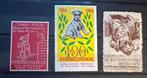 Sluitzegels Dierenbescherming 7 foto's, Postzegels en Munten, Postzegels | Nederland, Na 1940, Verzenden, Gestempeld