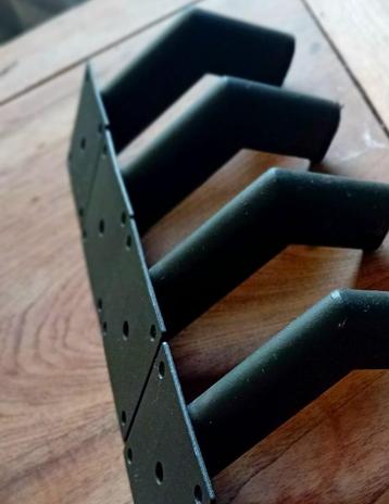 Set 4 zwarte metalen meubelpoten – industrieel staal beschikbaar voor biedingen