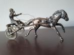 Zilveren miniatuurpaard voor silky met pikeur, Antiek en Kunst, Antiek | Goud en Zilver, Ophalen of Verzenden, Zilver