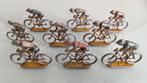Oude metalen miniatuur wielrenners figuurtjes., Ophalen of Verzenden