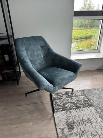 Henders & Hazel Reggio draaifauteuil, stof kleur blauw beschikbaar voor biedingen