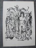Toon Jansen - heer en naakt koppel - 1970, Antiek en Kunst, Kunst | Litho's en Zeefdrukken, Ophalen of Verzenden