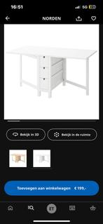 inklaptafel Ikea, Huis en Inrichting, Tafels | Eettafels, 100 tot 150 cm, Zo goed als nieuw, Rechthoekig, 50 tot 100 cm