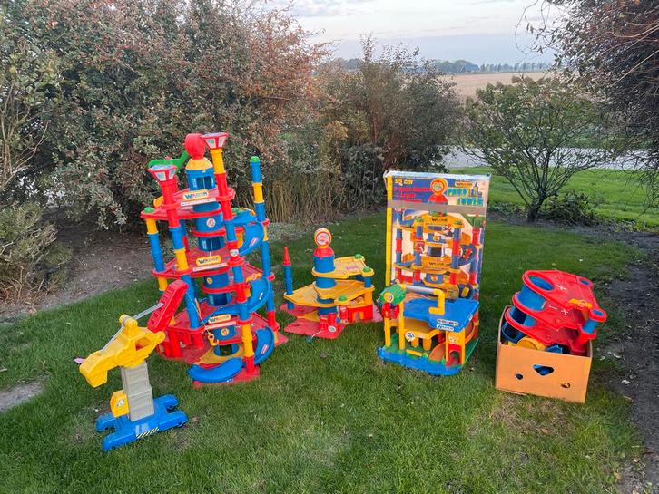Grote speelgoed garage set van Wader incl kraan en lift, Kinderen en Baby's, Speelgoed | Overig, Gebruikt, Jongen of Meisje, Ophalen of Verzenden