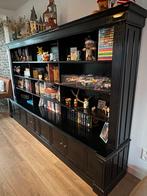 Eikenhouten zwarte buffetkast, Huis en Inrichting, Kasten | Buffetkasten, Ophalen, Gebruikt, 200 cm of meer, 150 tot 200 cm