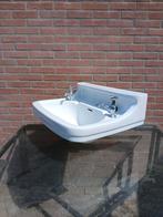Vintage Wastafel met Kranen, Doe-het-zelf en Verbouw, Ophalen, Gebruikt, Chroom, Wastafel