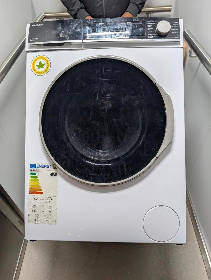 Sharp Washing Machine, Witgoed en Apparatuur, Wasmachines, Gebruikt, Voorlader, 6 tot 8 kg, 85 tot 90 cm, 1200 tot 1600 toeren