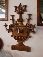 Zeer.grote unieke barok wand kandelaar draaibare armen, Ophalen of Verzenden, Koper of Brons