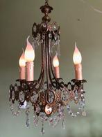 Kroonluchter, hanglamp, Italiaans, barok, kristal, jr 50/60, Huis en Inrichting, Lampen | Kroonluchters, Ophalen of Verzenden