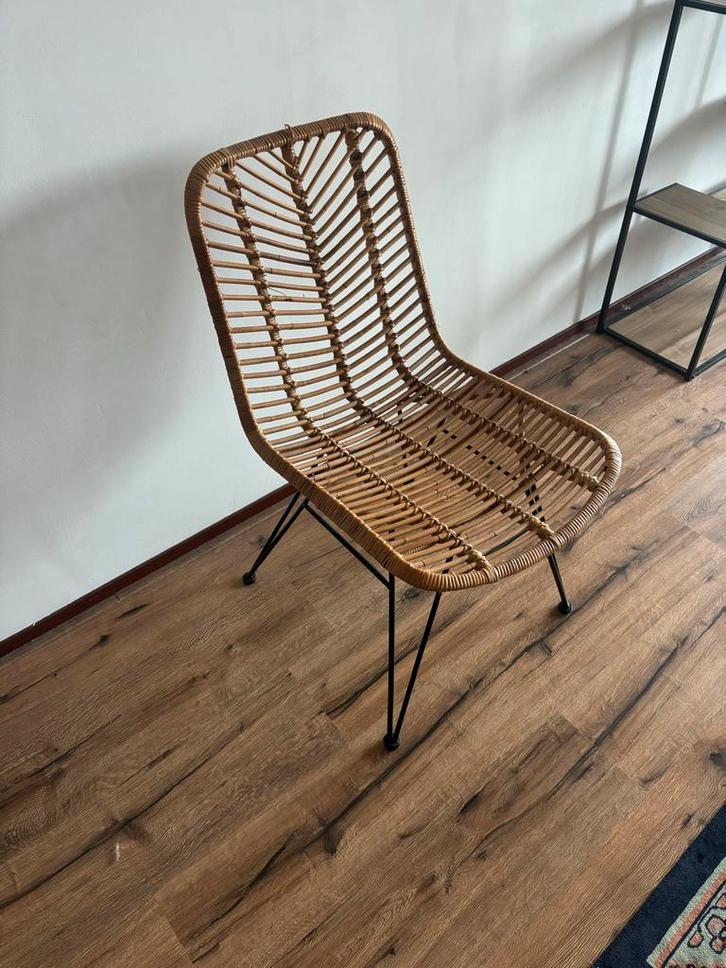Elements gevlochten stoel z.g.a.n., Huis en Inrichting, Stoelen, Zo goed als nieuw, Eén, Riet of Rotan, Bruin, Ophalen