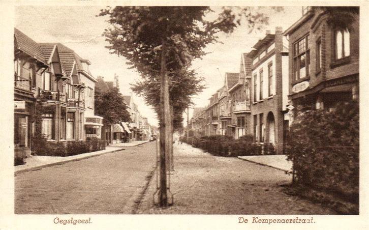 Oegstgeest - De Kempenaerstraat. - ongelopen, Verzamelen, Ansichtkaarten | Nederland, Ongelopen, Zuid-Holland, Voor 1920, Ophalen of Verzenden