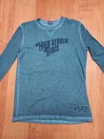 MANGUUN TEENS NIEUW groen / blauwe shirt + opdruk tekst 176, Ophalen of Verzenden, Nieuw, Jongen, Shirt of Longsleeve