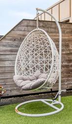 Hangstoel swing met standaard, wit, Tuin en Terras, Tuinstoelen, Ophalen, Gebruikt, Metaal