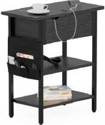 Zwarte Bijzettafel met USB & Stopcontact-60x40x45 cm-Zwart, 50 tot 100 cm, Nieuw, Minder dan 50 cm, Rechthoekig