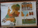 Schoolkaart Nederland Delfstoffenland, Ophalen of Verzenden, Aardrijkskunde