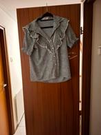 Blauw gestippeld topje met ruffels - Jubylee, Kleding | Dames, Blauw, Ophalen of Verzenden, Zo goed als nieuw, Jubylee