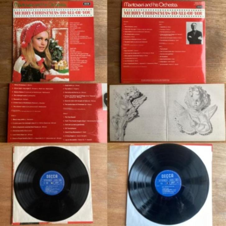 Vintage kerstmuziek Mantovani orkest LP vinyl dubbelaar, Diversen, Kerst, Zo goed als nieuw, Ophalen of Verzenden