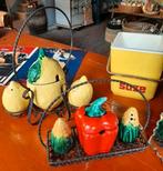 Vintage peper, zout en mosterd set - jaren '50 - '60, Ophalen of Verzenden, Huis en Inrichting