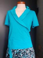 Aqua blauw shirt La Ligna mt 38, Maat 38/40 (M), Blauw, Ophalen of Verzenden, Zo goed als nieuw