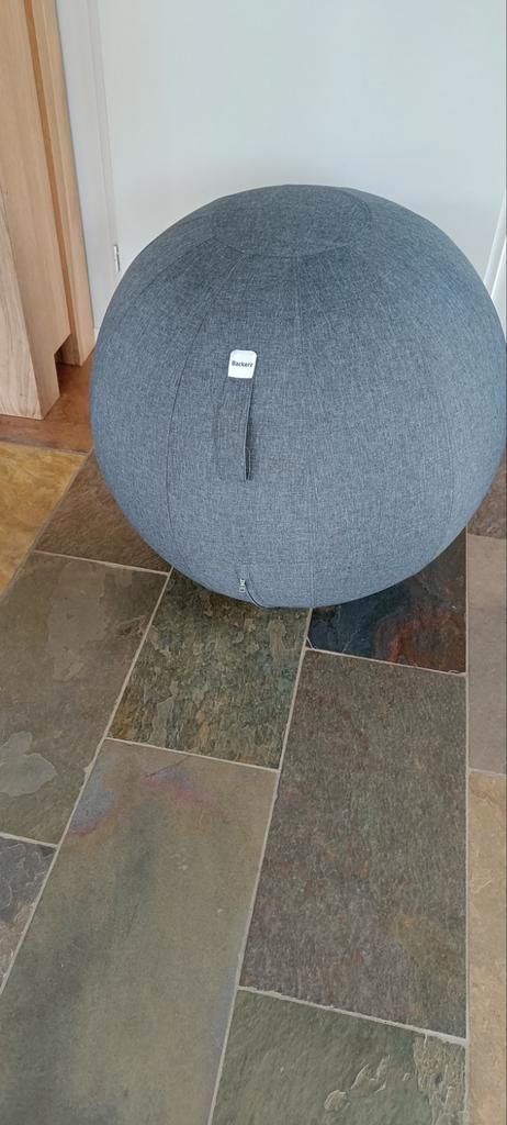 Backerz Zitbal - Grijs, Huis en Inrichting, Bureaustoelen, Zo goed als nieuw, Grijs, Ophalen of Verzenden