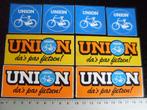 8x sticker union logo da's pas fietsen!, Verzamelen, Verzenden, Zo goed als nieuw, Merk