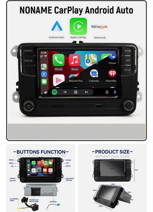 RCD 360 330 Dual USB OEM OPS MF Plug & Play VW Carplay AA, Auto diversen, Autoradio's, Nieuw, Ophalen of Verzenden