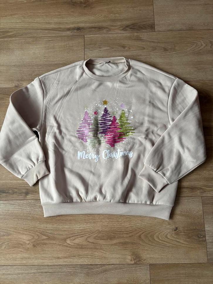 Kersttrui maat 44, Kleding | Dames, Truien en Vesten, Nieuw, Maat 42/44 (L), Beige, Ophalen of Verzenden