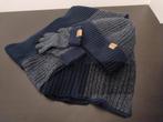Dames muts sjaal handschoenen set blauw, Ophalen of Verzenden, Zo goed als nieuw, Overige maten, Muts