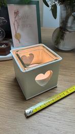 Waxinelichthouder hart - bruiloft set 2, Huis en Inrichting, Woonaccessoires | Kandelaars en Kaarsen, Ophalen, Zo goed als nieuw