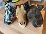 Dierenkop knuffels (6) - leuk voor een kinderkamer, Ophalen, Zo goed als nieuw, Wanddecoratie