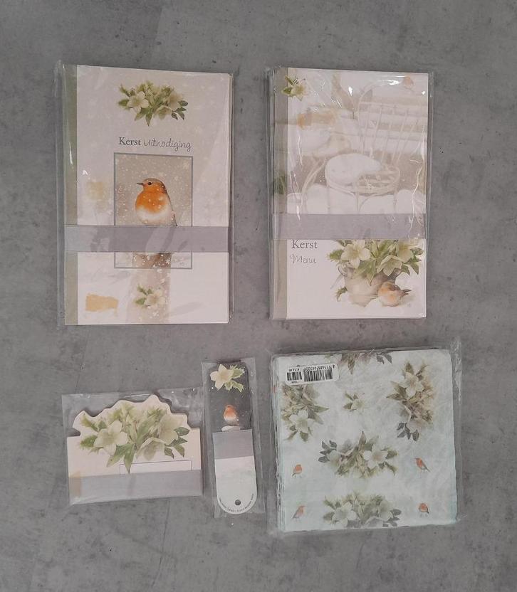 Pakketje met Marjolein Bastin kerst tafelschikking kaartjes, Diversen, Kerst, Nieuw, Ophalen of Verzenden