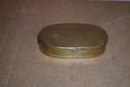 antieke messing / geel koperen ovale tabaksdoos, Antiek en Kunst, Antiek | Koper en Brons, Ophalen of Verzenden, Koper
