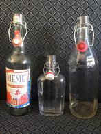 Drie afsluitbare flessen, Ophalen of Verzenden, Gebruikt