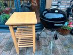 Weber BBQ 57cm + Wok Rooster + indirect rekjes + Bijzettafel, Ophalen, Gebruikt