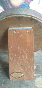 Antiek Frans bois doré spiegeltje spiegel houten achterkant, Ophalen of Verzenden