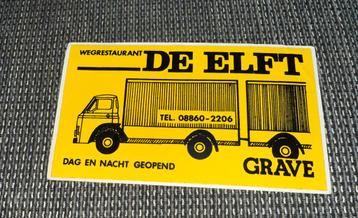 ~ Sticker ~ Oude De Elft Vrachtwagen wegrestaurant in Grave. beschikbaar voor biedingen