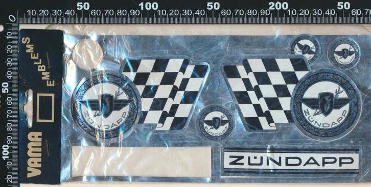 Sticker: Zundapp - Vama Emblems (Incompleet), Verzamelen, Stickers, Zo goed als nieuw, Bedrijf of Vereniging, Ophalen of Verzenden