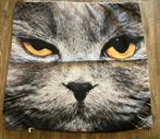 Kussenhoes kat, Huis en Inrichting, Woonaccessoires | Kussens, Ophalen of Verzenden, Nieuw, Grijs, Vierkant