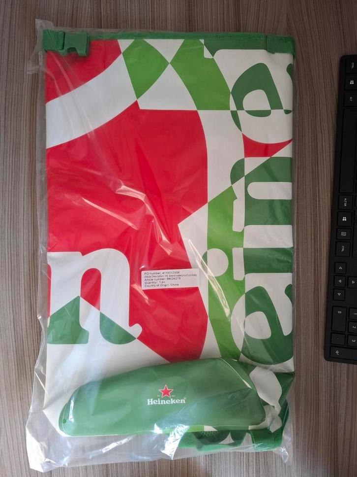 Heineken waterafstotende koel rugtas, Sieraden, Tassen en Uiterlijk, Tassen | Rugtassen, Nieuw, Overige merken, 45 tot 60 cm, Waterdicht