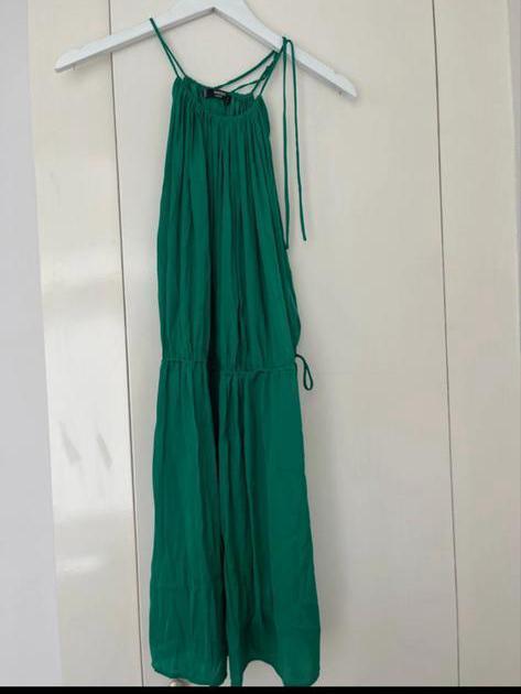 Mango Jurk Grasgroen XS kort, Kleding | Dames, Jurken, Zo goed als nieuw, Maat 34 (XS) of kleiner, Groen, Boven de knie, Verzenden