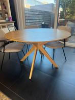 Eettafel met 5 stoelen zie foto’s, Huis en Inrichting, Tafels | Eettafels, Ophalen, Zo goed als nieuw, Rechthoekig, 50 tot 100 cm