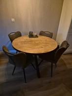 Mangohouten Ronde Eettafel (diameter 120cm), Ophalen, Rond, Zo goed als nieuw, Vier personen